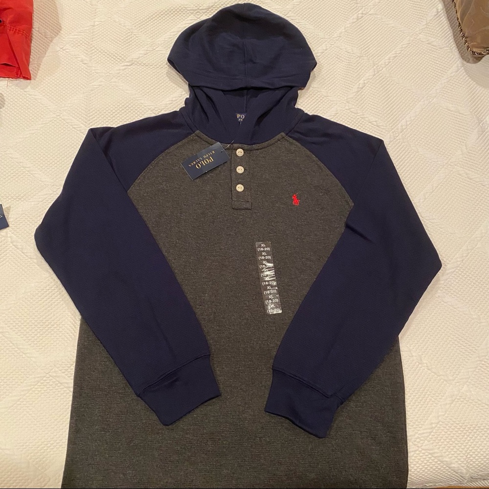Polo Ralph Lauren waffle knit hoodie shirt